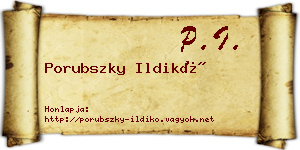 Porubszky Ildikó névjegykártya